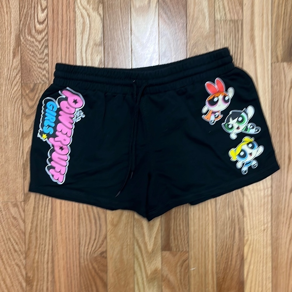 Powerpuff Girls Black Jersey Shorts‎ Large